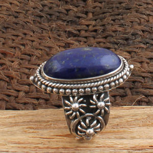Natural Lapis Lazuli <b>Ring</b> 925 Sterling <b>Silver</b> Blue Gemstone <b>Ring</b> Jewelry Handcrafted Royal Blue Stone <b>Ring</b> <b>Men</b> and Women Gift - Product Image 4