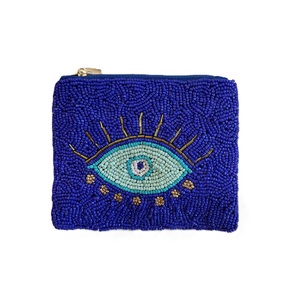 Monedero de moda con bordado floral y cuentas para mujer, diseño único de monedero artesanal con bordado de cuentas de semillas. - Product Image 3
