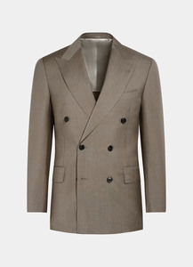 Nouvelle Collection Respirante – Costume Marron Tendance Double Boutonnage de Qualité Supérieure pour Soirée – Coupe Slim Taupe – Costume Homme Personnalisable avec Logo OEM - Product Image 5