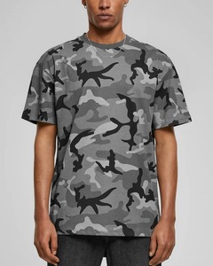 T-shirt Homme Oversize à Épaules Tombantes Imprimé Camouflage 100% Coton 240 GSM Respirant Séchage Rapide Été OEM Logo Personnalisé - Product Image 1