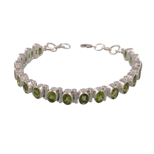 Classic 925 sterling silver elegant <b>love</b> red garnet tennis style <b>bracelet</b> party wear bezel set jaipur jewelry handmade for women - Product Image 4