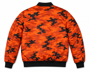 Custom Men New Design <b>Camo</b> Bomber <b>Jacket</b> Lightweight Polyester Flight <b>Jacket</b> Casual Street Fashion Windbreaker with Custom Logo - Product Image 3