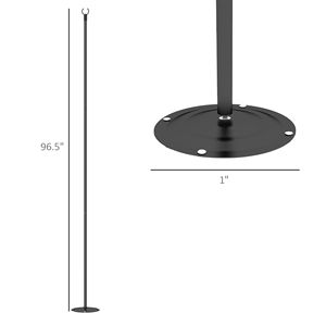 Palo Luminoso Ottagonale a LED in Acciaio per Esterni, 2,4 m, Confezione da 4, per Patio, Giardino, Terrazza, Matrimoni, Feste - Product Image 3