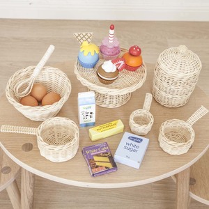 Jouets ludiques pour enfants et tout-petits, ensemble de casseroles miniatures en rotin pour cuisine miniature, jeux d'imitation pour enfants. - Product Image 6