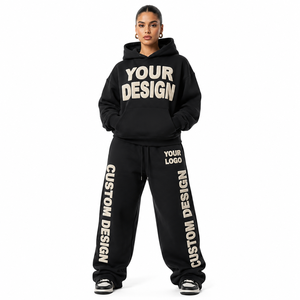 Ensemble Jogging Décontracté à Capuche Personnalisé pour Homme en Molleton Épais Brossé avec Taille Élastique et Cordon de Serrage – Tendance OEM - Product Image 1