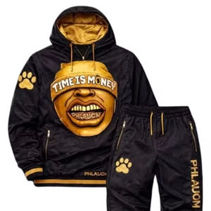 Nuevo Conjunto Deportivo de Terciopelo Personalizado 2026 para Hombre, Conjunto de 2 Piezas, Chándal de Terciopelo para Hombre - Product Image 1