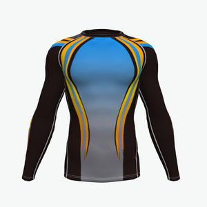 Rashguard de compression anti-UV respirant UPF50+ personnalisé pour hommes, idéal pour la gym et le fitness, en polyester et élasthanne, séchage rapide - Product Image 5