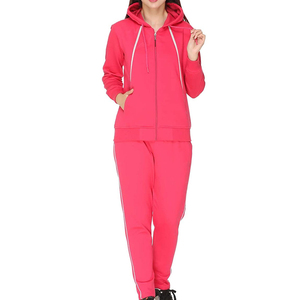 Conjunto Deportivo de Dos Piezas para Mujer, de Felpa, Corte Regular, Diseño Sólido, Ropa Casual de Invierno, de la Mejor Calidad, al Mejor Precio - Product Image 1