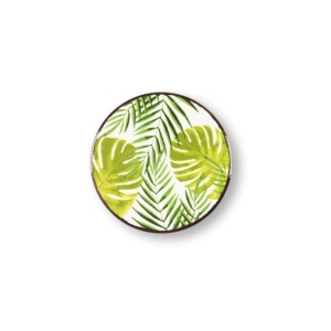 Ensemble de 6 assiettes apéritives Excelsa en porcelaine à motif de feuillage 15x15x2 cm multicolores - Product Image 1