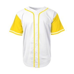 Camiseta de Béisbol Blanca con Ribete Naranja, Manga Corta, Cierre de Botones, Unisex, para Adultos, Transpirable, Ropa Deportiva de Poliéster - Product Image 2