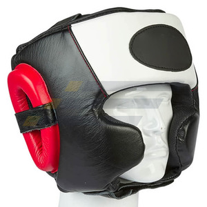 Wholesale Low Price Adults Men Women Sport Full Face Head Guard Adjustable Leather PC Material For <b>Boxing</b> Sport Activities - Product Image 4