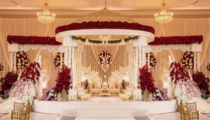 Mandap Tradicional Indio del Norte para Bodas Grandes de la India Gujarati, Decoración de Boda de Madera Tratada, Conjunto de Mandap Cuadrado para Reino Unido/EE. UU. - Product Image 2