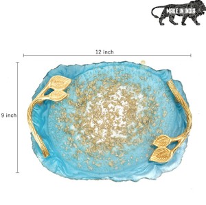 Superior Resin Serving Tray Contemporary Design Perfect for Dining Tables Coffee <b>Stations</b> and Home Decor - Product Image 4