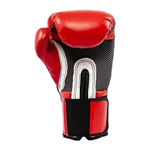 Red Faux Leather Boxing Gloves with <b>Velcro</b> Closure for Adults Training Breathable Design - Product Image 2