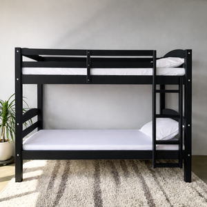 Lit superposé rose minimaliste personnalisable, meubles de chambre à coucher en bois sur mesure pour enfants - Product Image 3