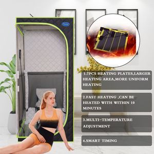 Tenda Sauna Portatile Plus a Infrarossi Lontani per Terapia Detox e Relax, per Uso Domestico, Grande, in Acciaio Inossidabile - Product Image 3
