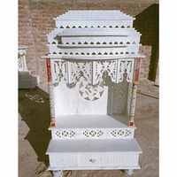 Grand Temple Traditionnel en Marbre pour Pooja Intérieur avec Design Personnalisé Fabricant Inde Makrana