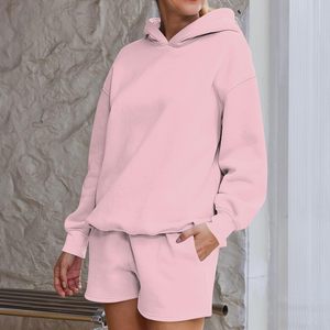 Ensembles sweat à capuche et short pour femme, qualité supérieure, prix compétitifs, les plus vendus, cousus à la machine, ensemble 2 pièces à faible MOQ - Product Image 4