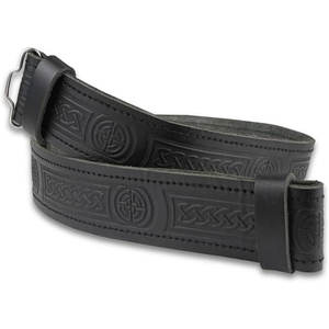 Ceinture à motif de nœud celtique en relief, en cuir écossais 100% de haute qualité, fabrication traditionnelle, fournitures d'usine - Product Image 1