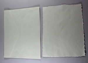 Top Quality <b>Office</b> Stationery 250 Gsm Deckled Edge Card With Matching Envelop Recycled Handmade Paper From Cotton Fiber - Product Image 2