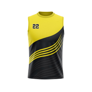 เสื้อกีฬาแขนกุดแบบซับลิเมชั่นสั่งทำพิเศษสำหรับผู้ชาย สีตามสั่ง เนื้อผ้าโพลีเอสเตอร์ระบายอากาศได้ดี พิมพ์ลาย ขนาดผู้ใหญ่ - Product Image 5