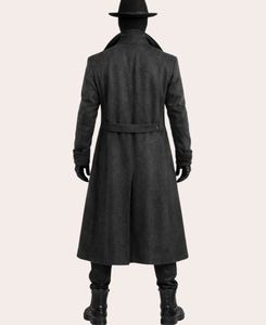 Veste longue d'hiver épaisse pour homme, personnalisée, avec fermeture éclair, col montant, imperméable, sans couture, en laine, à capuche – Vente en gros - Product Image 2