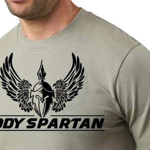 Camiseta con cuello redondo y estampado gráfico verde salvia para hombre, camiseta informal de manga corta de mezcla de algodón, ropa de calle ligera y transpirable, moda de verano - Product Image 3