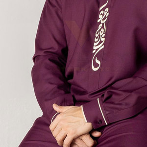 Kaftán Thobe Musulmán para Hombre, Ropa Formal Islámica de Manga Larga, Color Sólido Degradado, Moda 2026, Venta al Por Mayor - Product Image 4