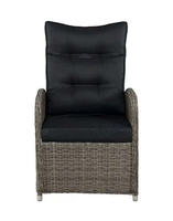 Ensemble de chaises inclinables de loisirs d'extérieur en rotin PE de haute qualité au design moderne PHU LINH, fonction massage, mobilier de maison en polyester