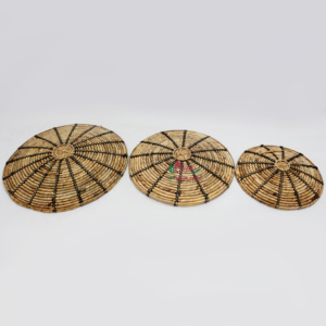 Artex Dong Thap Natural Rattan <b>Wall</b> Baskets Circular Bohemian Home Decor Hanging <b>Plates</b> Nature Theme Living Room Decor - Product Image 5