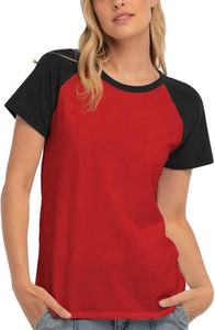 Top qualité femmes à manches courtes col rond 100% coton 160gsm OEM Bangladesh Raglan T-Shirt en gros BD - Product Image 2