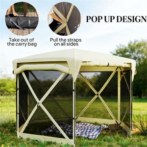 Pavillon pare-soleil beige pliable, abri pratique et pratique pour l'extérieur - Product Image 2