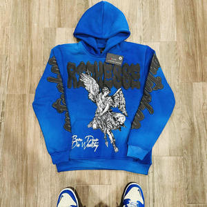 Hoodie personnalisé haut de gamme pour homme, streetwear premium, coupe ample, coton et polyester, fabricant - Product Image 1