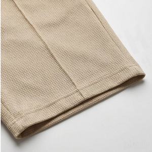 Ensemble décontracté deux pièces pour homme en tissu éponge polyester-coton à séchage rapide, polo zippé à manches courtes et pantalon, idéal pour l'extérieur - Product Image 6