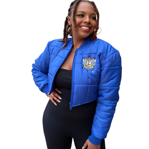 Blouson Bomber Court Personnalisé SGRHO pour Femme, Blouson Matelassé Brodé Sororité Grecque Sigma Gamma Rho, Vente en Gros Hiver Décontracté - Product Image 2