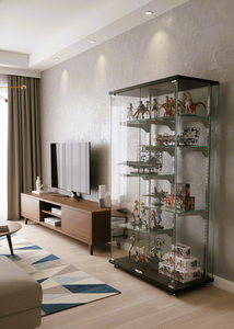 TMG Double Door Modern Glass Display Cabinet High-End Tempered Glass <b>Showcase</b> for Shopping Mall & Luxury Retail Showroom - Product Image 5