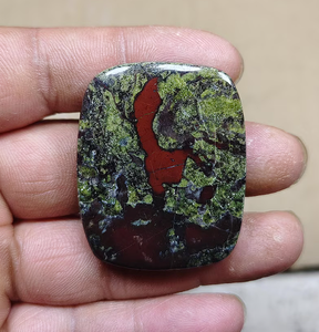 Piedra de Sangre de Dragón de Alta Calidad, Gema Suelta Tallada, Cabujón de Cristal Rojo y Verde, Decoración Curativa, Regalo - Product Image 2