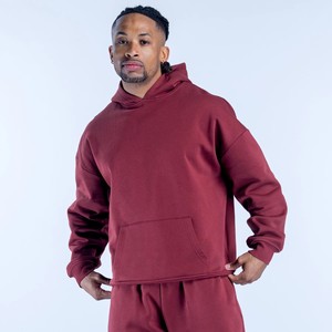 Sudadera con Capucha para Hombre, de Peso Medio, con Logotipo Personalizado, al por Mayor, con Bolsillos, Puños y Dobladillo Acanalados, de Forro Polar Sólido, Ecológica, de Corte Regular, Más Vendida - Product Image 1