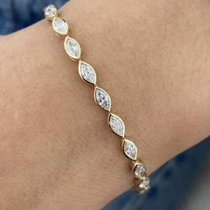 Handcrafted Lab Grown Diamond Bracelet 14K <b>Gold</b> IGI Verified 10K 18K White <b>Rose</b> Yellow <b>Gold</b> Ethical Fine Jewelry Gift - Product Image 6