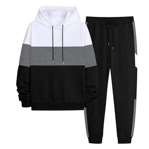 Conjunto de Chándal de Invierno Personalizado al por Mayor, Bordado, 500 g/m², de Algodón Liso, Ajuste Delgado, Sudadera con Capucha y Pantalones de Chándal de Forro Polar para Gimnasio, para Hombre - Product Image 3