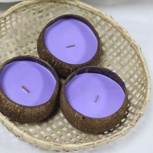 Lavender <b>Soy</b> <b>Wax</b> Aromatherapy Eco-Friendly Scented Candle Handmade Art Candle Yellow Light Color Home Decoration Bamboo Jar All - Product Image 3