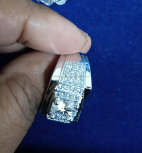 Anillo de Cóctel Geométrico para Mujer, Plata 925, Corte Brillante, Engaste Pavé, Bañado en Rodio, Vana Jewels H0590, Estilo Clásico de Compromiso - Product Image 5