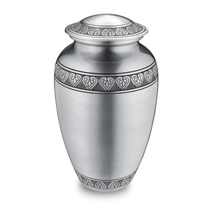 Brass Cremation Urn Golden and White Funeral Memorial <b>Ashes</b> Urn <b>for</b> Burial Services Adult Human <b>Ashes</b> <b>Casket</b> Metal Urns - Product Image 3