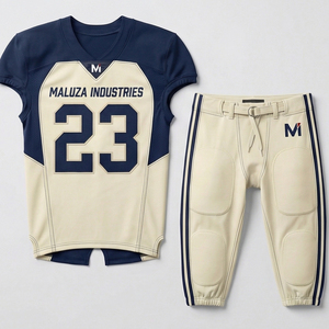 Tenue de football américain à régulation thermique, entièrement sublimée, en maille respirante, kit d'équipement professionnel pour équipes de football - Product Image 3