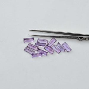 6x12mm certifié naturel rose améthyste facettes Baguette princesse coupe pierres précieuses non chauffée Rose De France améthyste pierre calibrée - Product Image 2