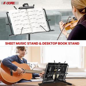 Supporto per Libri Regolabile Completamente in Metallo Pieghevole, Portatile, per Spartiti e Strumenti Musicali - Product Image 6