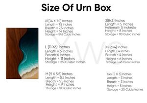 Boîte en bois de luxe avec vague océanique en résine, boîte à souvenirs artisanale en époxy, boîte en bois haut de gamme inspirée de la plage - Product Image 2