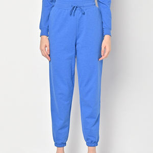 Conjunto Deportivo de 2 Piezas para Mujer, Talla Grande, Liso, para Gimnasio, Sudadera Corta con Capucha y Pantalones Deportivos, Top Corto, 100% Algodón Felpa - Product Image 3