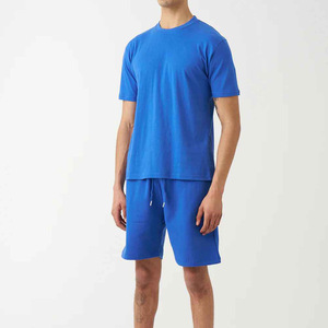 Ensemble short d'été respirant et léger pour homme – Nouveau style tendance avec chemise à col montant en tissu éponge – Service OEM – Motif uni - Product Image 5