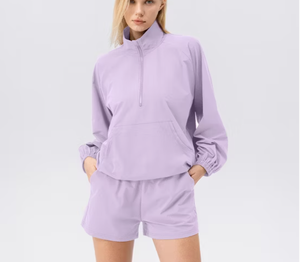 Nueva Chaqueta Deportiva para Mujer con Protección Solar, Cuello Corto, Cierre Frontal, Hombros Caídos y Ribete Elástico - Product Image 6